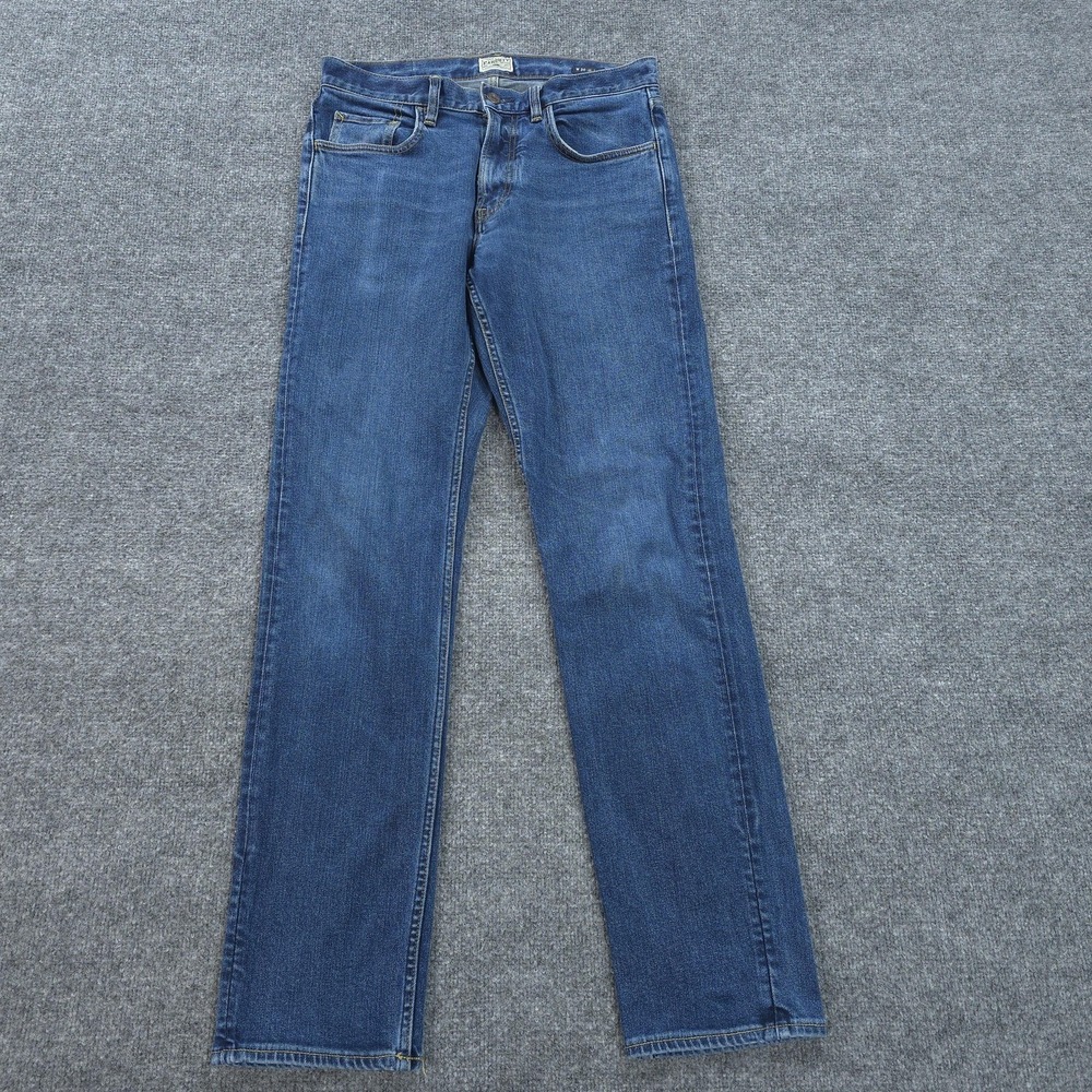 Faherty Jeans Mens 30x32 Blue Feel Good Denim Slim Straight Stretch Organic